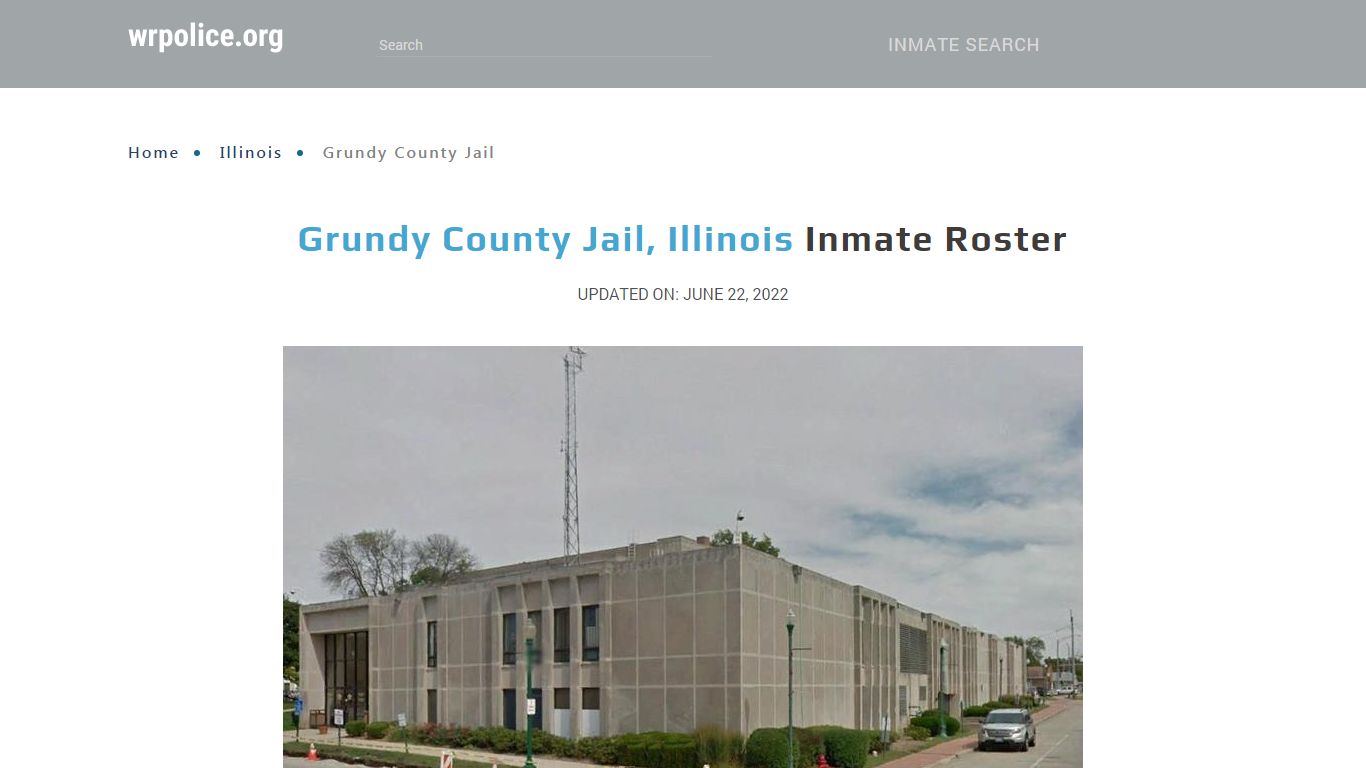 Grundy County Jail, Illinois - Inmate Locator