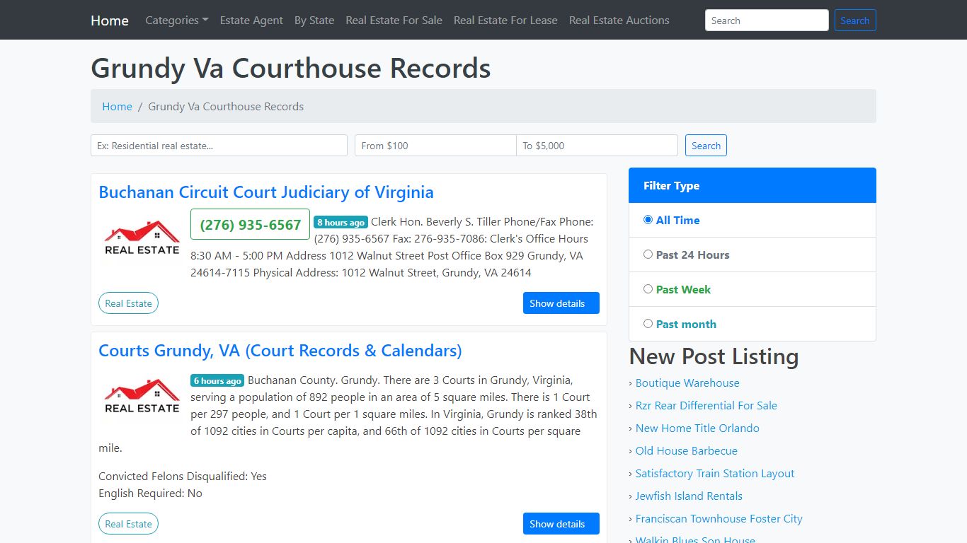 Grundy Va Courthouse Records